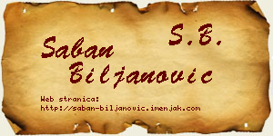 Šaban Biljanović vizit kartica